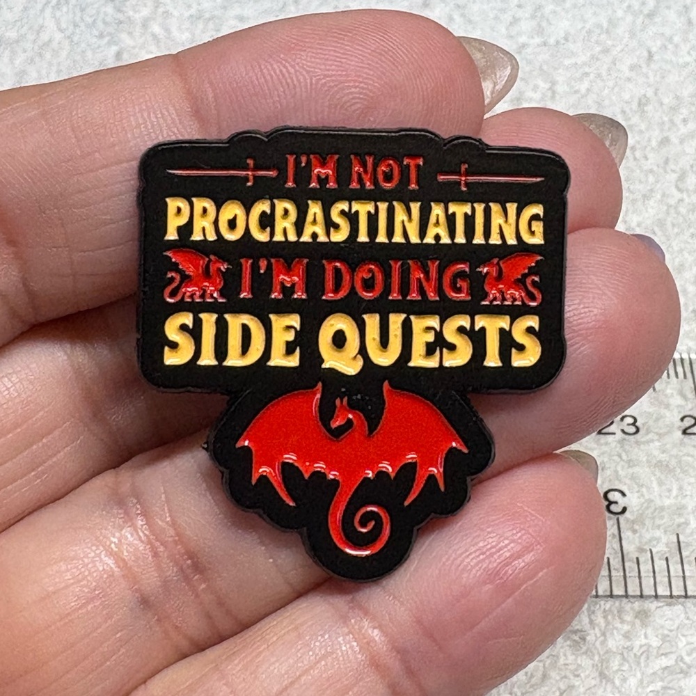 Dragon Side Quests Enamel Pin